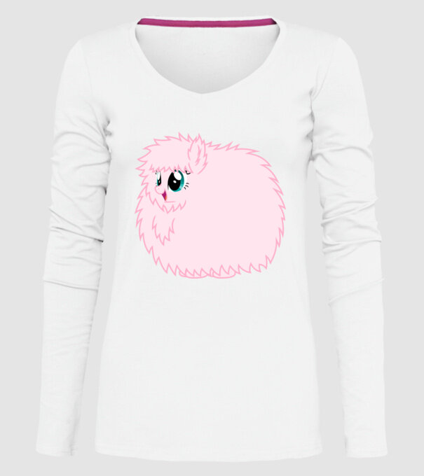 Fluffle Puff model alb pe tricou