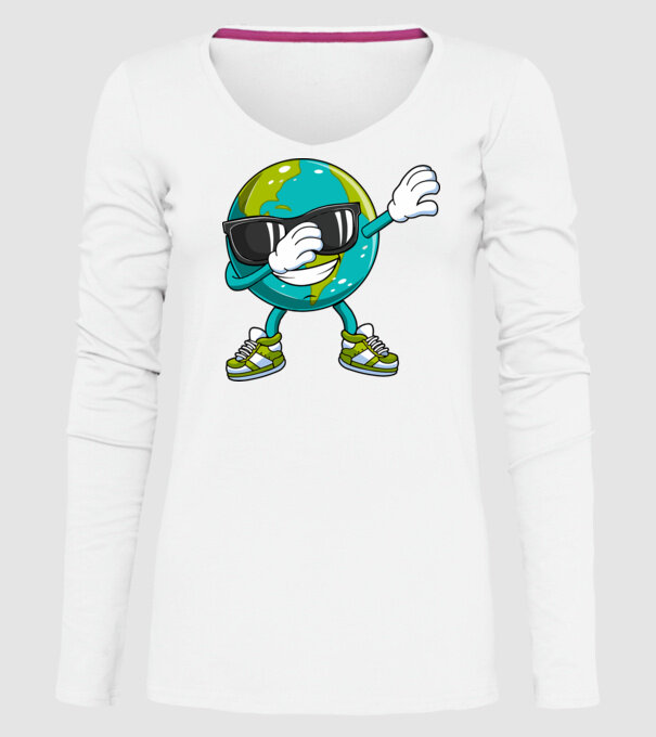 Pământ DAB Ziua Pământului model alb pe tricou