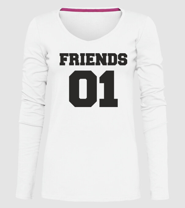 Friends 01 model alb pe tricou