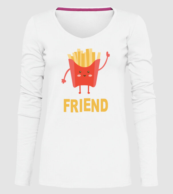 Friends cartofi model alb pe tricou