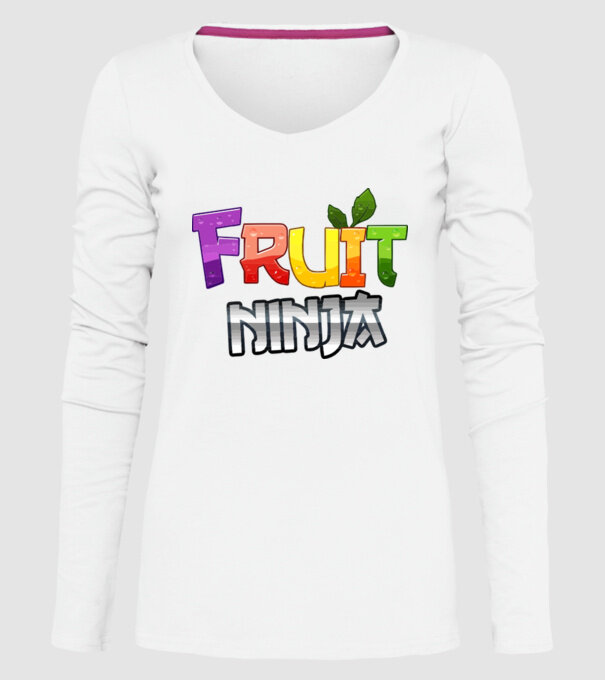 Fruit Ninja model alb pe tricou