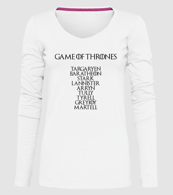 Game of Thrones model alb pe tricou
