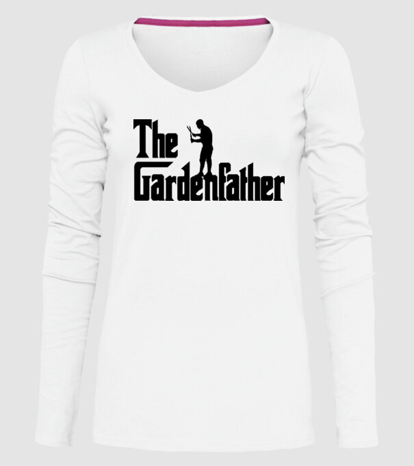 The Gardenfather model alb pe tricou