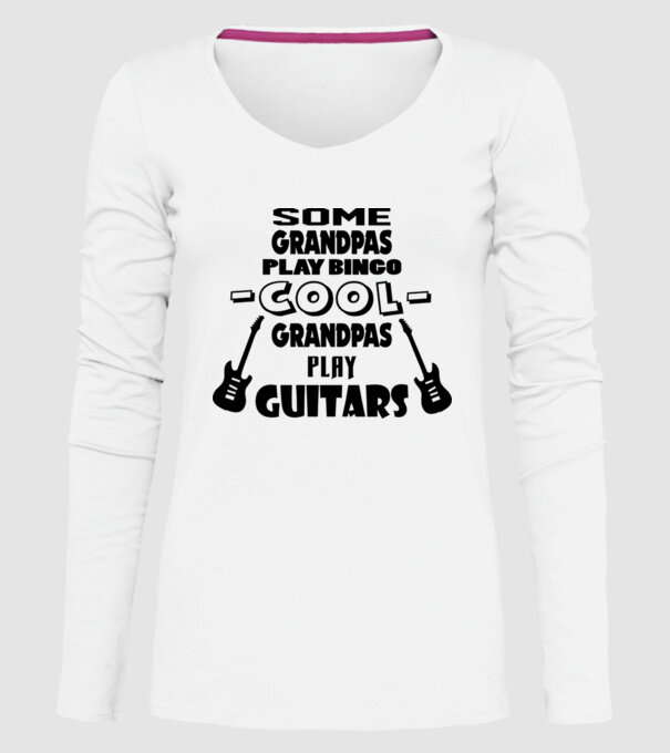 Bunic chitarist model alb pe tricou