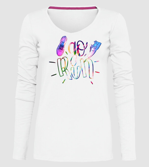 Go run holo model alb pe tricou