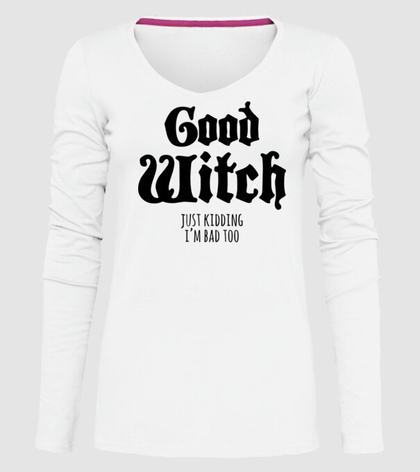 Good Witch tricou cuplu model alb pe tricou
