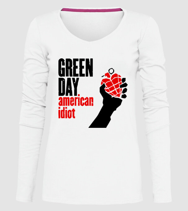 Greenday model alb pe tricou