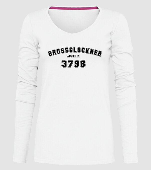 Grossglockner model alb pe tricou