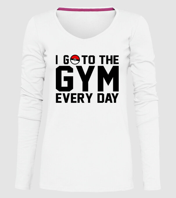 Gym every day model alb pe tricou