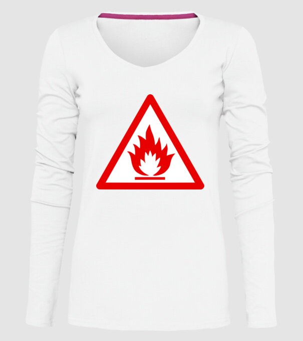 Inflamabil model alb pe tricou