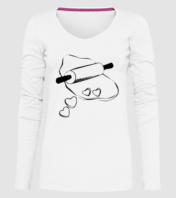 Inimă Frământată model alb pe tricou