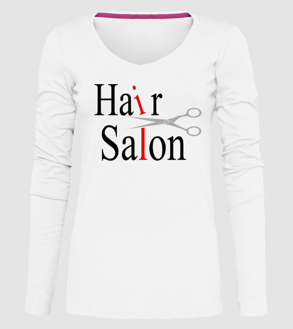 Hair Salon model alb pe tricou