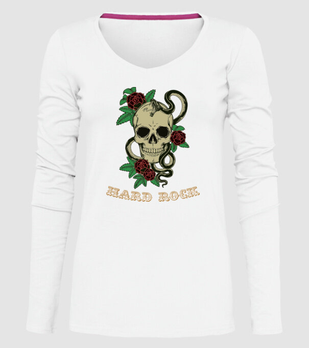 Hard Rock 1 model alb pe tricou