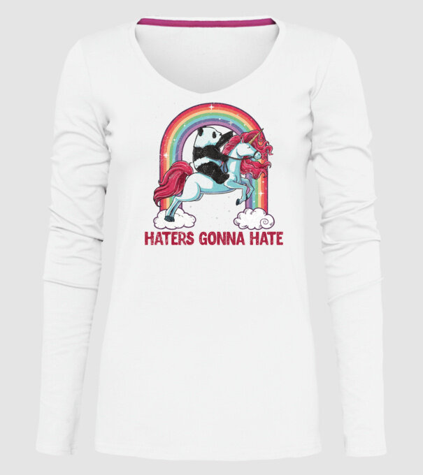 HATERS GONNA HATE model alb pe tricou
