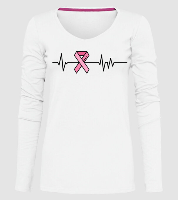 Heartbeat faith model alb pe tricou