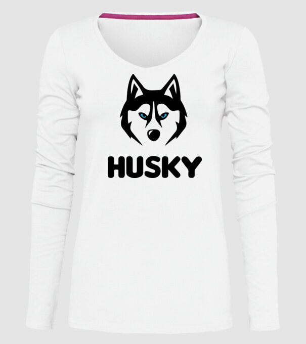 Husky băiat model alb pe tricou