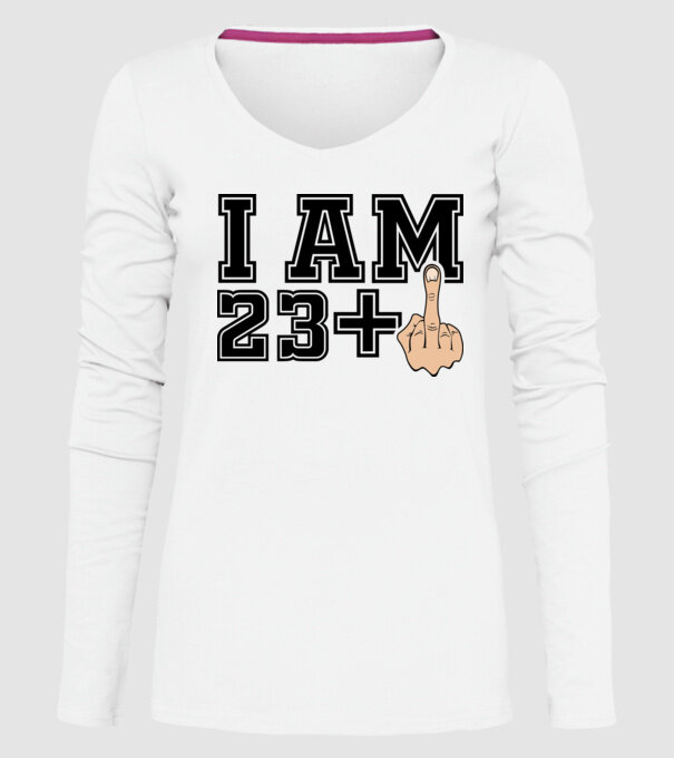 Funny Birthday I am 23 model alb pe tricou