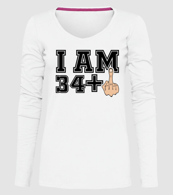 Funny Birthday I am 35 model alb pe tricou