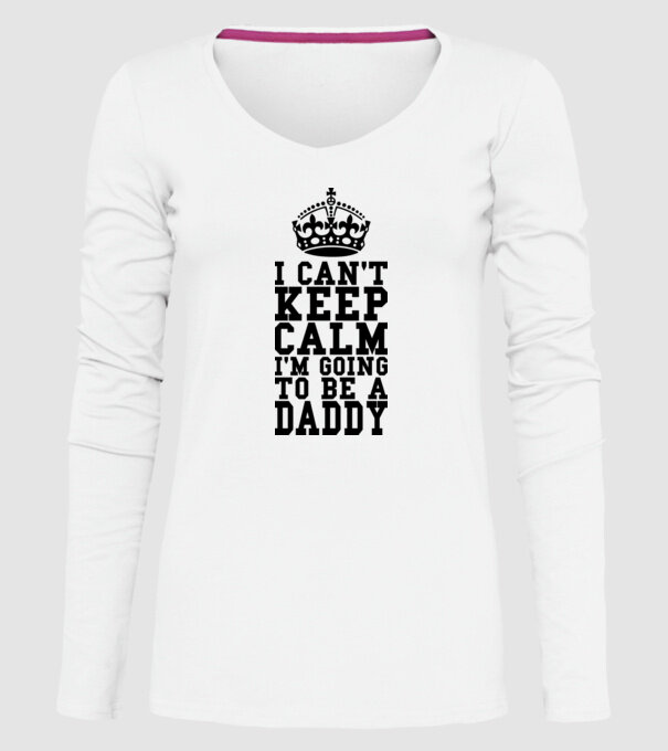 'I can''t keep calm, I''m going to be a daddy' model alb pe tricou