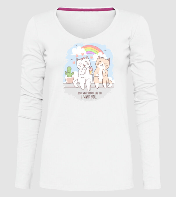 i dont want someone like you model alb pe tricou