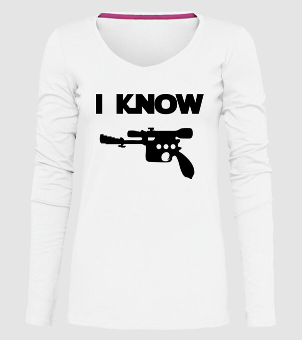 I know model alb pe tricou