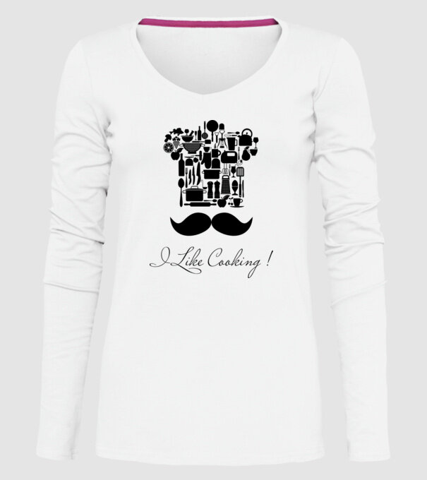 I like cooking! model alb pe tricou