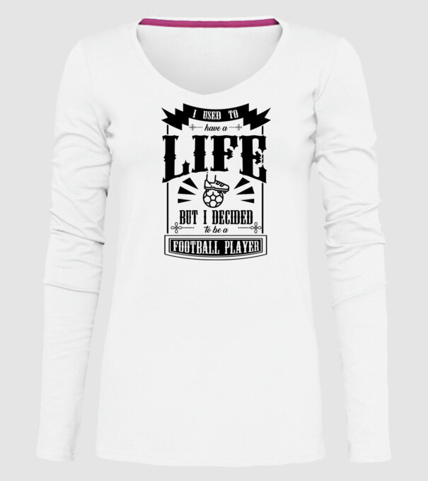 I used to have a life FOTBALIST model alb pe tricou