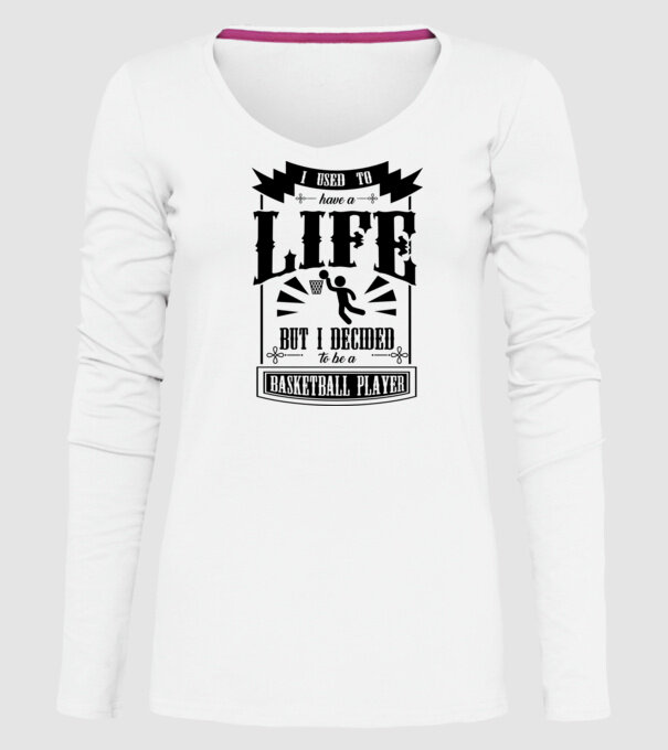 I used to have a life BACHETBALIST model alb pe tricou