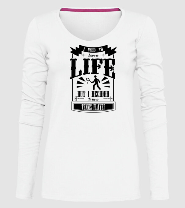 I used to have a life JUCĂTOR TENIS model alb pe tricou