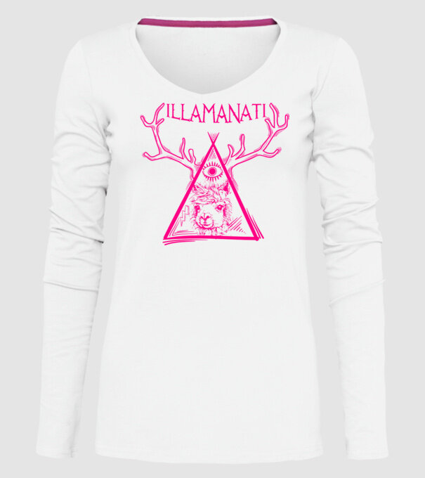Illamanati model alb pe tricou