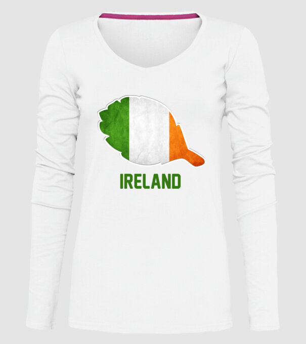Steag irlandez model alb pe tricou