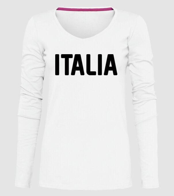 Italia model alb pe tricou