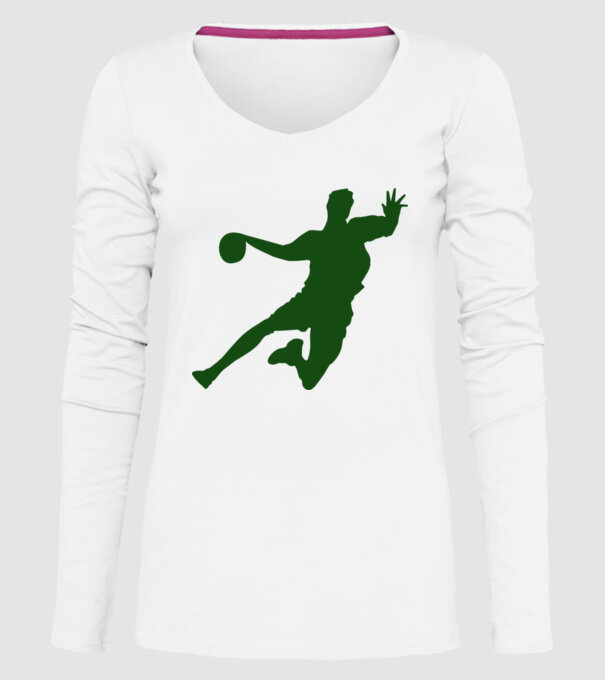 Voleibalist model alb pe tricou