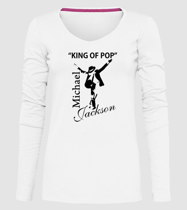 King Of Pop model alb pe tricou
