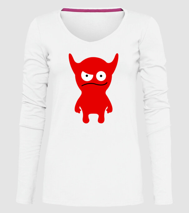 micul diavol model alb pe tricou