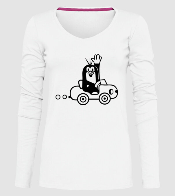 Cârtiță model alb pe tricou