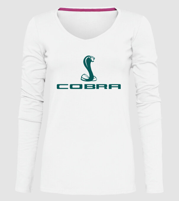 Cobra model alb pe tricou