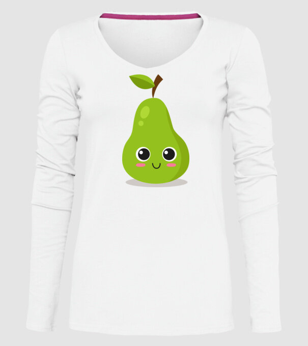 Pere model alb pe tricou