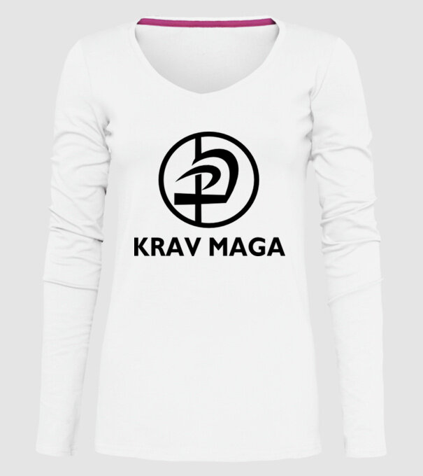 Kravmaga model alb pe tricou