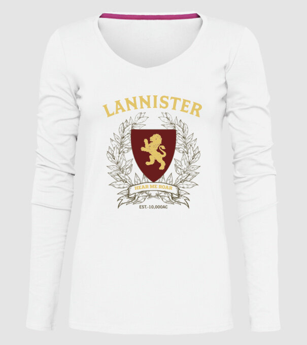Lannister model alb pe tricou