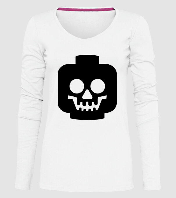 Lego Death Face.eps model alb pe tricou