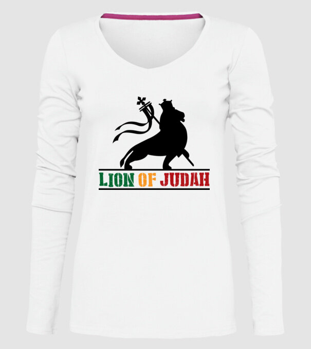 Lion Of Judah model alb pe tricou