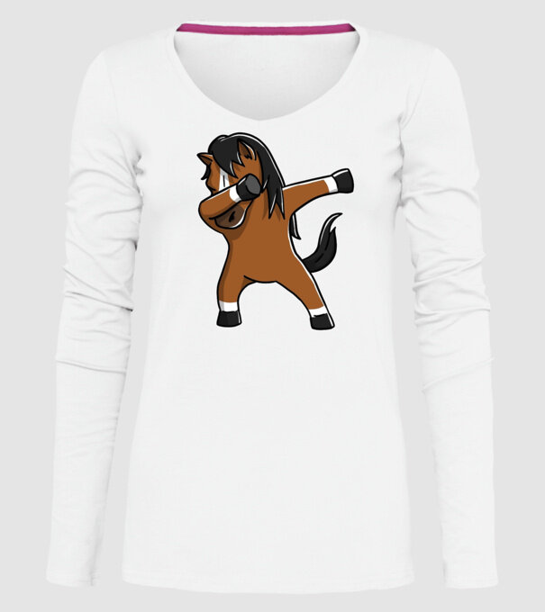 Cal DAB model alb pe tricou