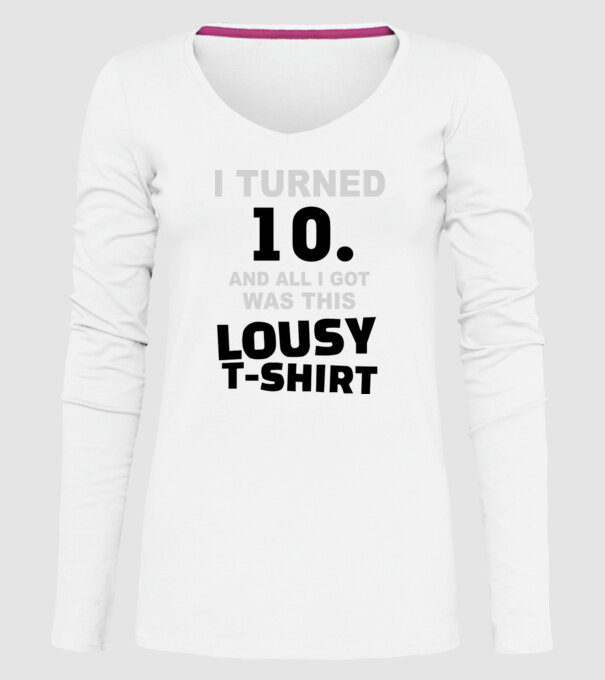 Lousy T-shirt 10 model alb pe tricou