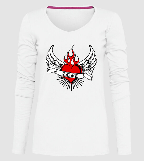 love model alb pe tricou