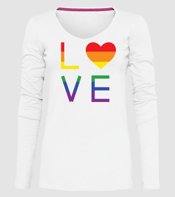 love lgbtq model alb pe tricou