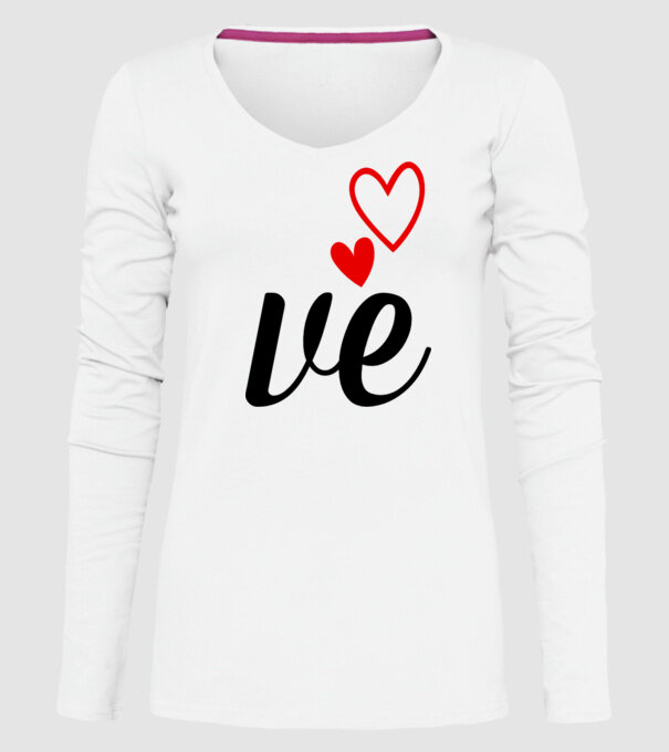 Cuplu LOVE model alb pe tricou