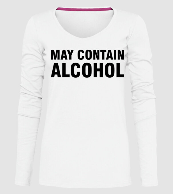 May contain alcohol model alb pe tricou