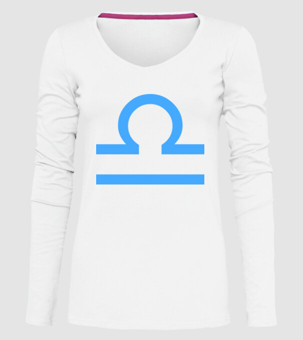 Libra Horoscope model alb pe tricou