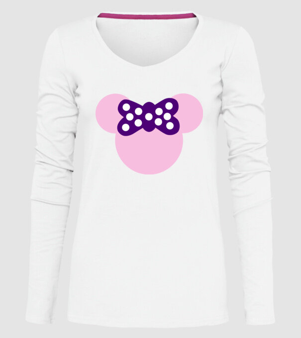 Minnie model alb pe tricou